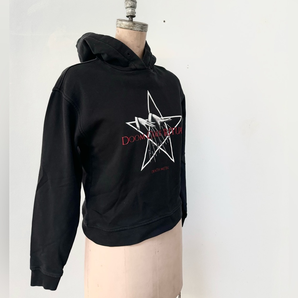 McQ doom black cult rituals hoody unisex M